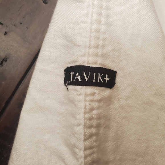 Tavik Long White Sleeve Button Down Top sz Large - Picture 3 of 4